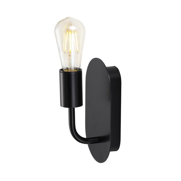 FITU WL, Indoor wall light, E27, black, max. 24W image 1