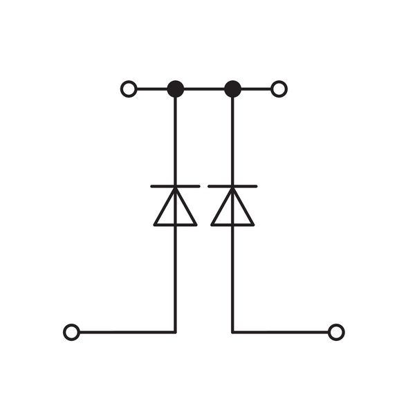 Component terminal block double-deck with 2 diodes 1N4007 gray image 3