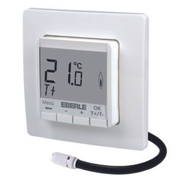 Concealed thermostat as a room controller with limiter function, AC 230V, 1NO contact, 10 A, white backlighting image 2