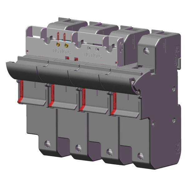 Fuse-holder, low voltage, 125 A, AC 690 V, 22 x 58 mm, 3P+N, IEC, UL, with microswitch image 14