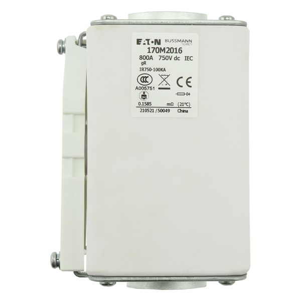 Fuse-link, high speed, 63 A, DC 750 V, compact size 1, 41 x 59 x 128 mm, aR, IEC, single indicator image 14