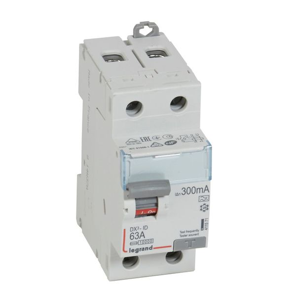 RCD DX³-ID - 2P - 230 V~ - 63 A - 300 mA - A type image 1