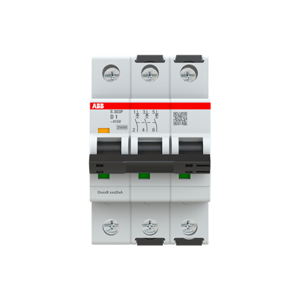 S303P-D1 Miniature Circuit Breaker - 3P - D - 1 A image 1