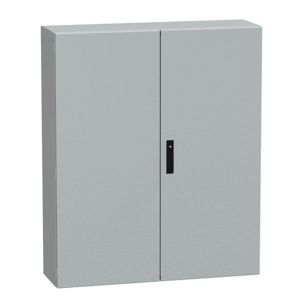 Spacial CRNG dbl plain door w/o mount.plate. H1200xW1000xD300 IP55 IK10 RAL7035 image 1