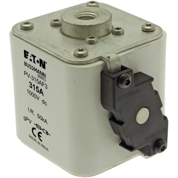 Fuse-link, high speed, 315 A, DC 1000 V, size 3, 76 x 92 x 91 mm, gPV, IEC, UL, single indicator image 3