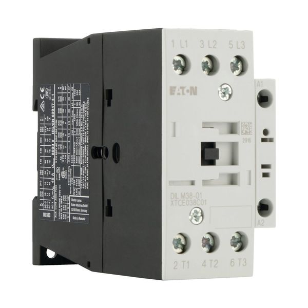 Contactor, 3 pole, 380 V 400 V 18.5 kW, 1 NC, 110 V 50/60 Hz, AC operation, Screw terminals image 16
