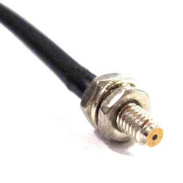 Fiber optic sensor head, diffuse, M3 cylindrical axial, coaxial, R1 fl E32 9390B image 3