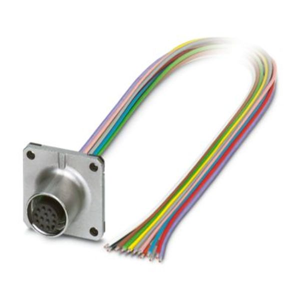 SACC-SQ-FS-8P-25F/0,5-0,08 PVCX - Device connector front mounting image 1