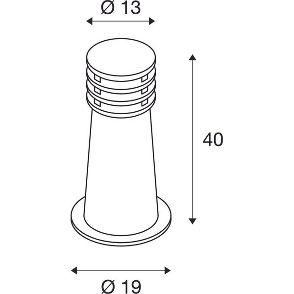 RUSTY 40 Outdoor luminaire, E27 max. 11W, IP55, rusted iron image 4