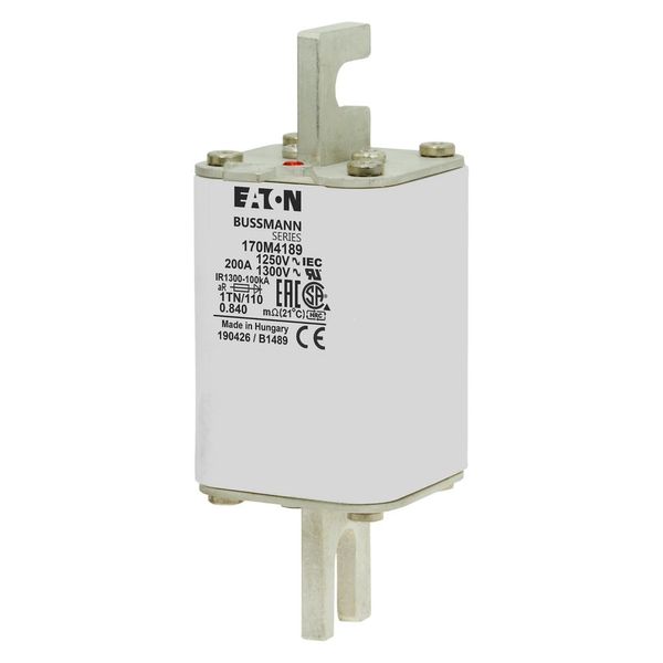 Fuse-link, high speed, 200 A, AC 1250 V, size 1, 53 x 66 x 138 mm, aR, DIN, IEC, type T indicator image 5