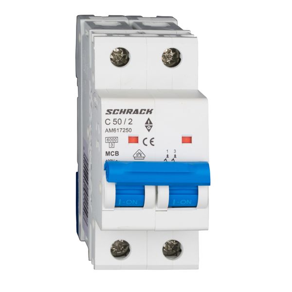 Miniature Circuit Breaker (MCB) AMPARO 6kA, C 50A, 2-pole image 2