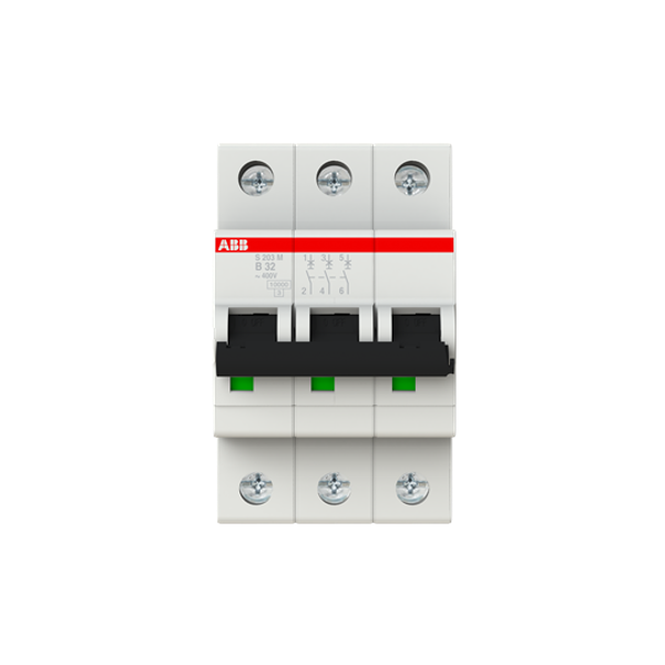 S203M-B32 Miniature Circuit Breaker - 3P - B - 32 A image 4