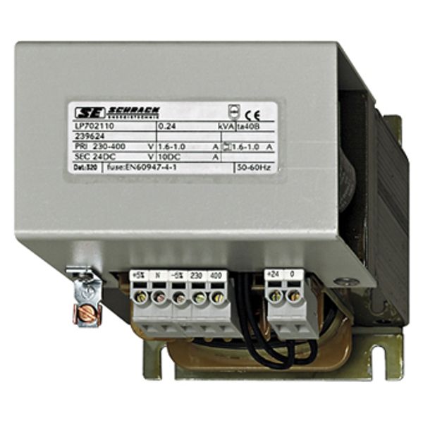 Single-phase Power Supply,non-controlled ,230-400/24VDC, 10A image 1