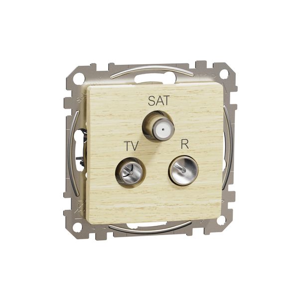 TV/R/SAT connector 7db, Sedna, Wood birch image 3