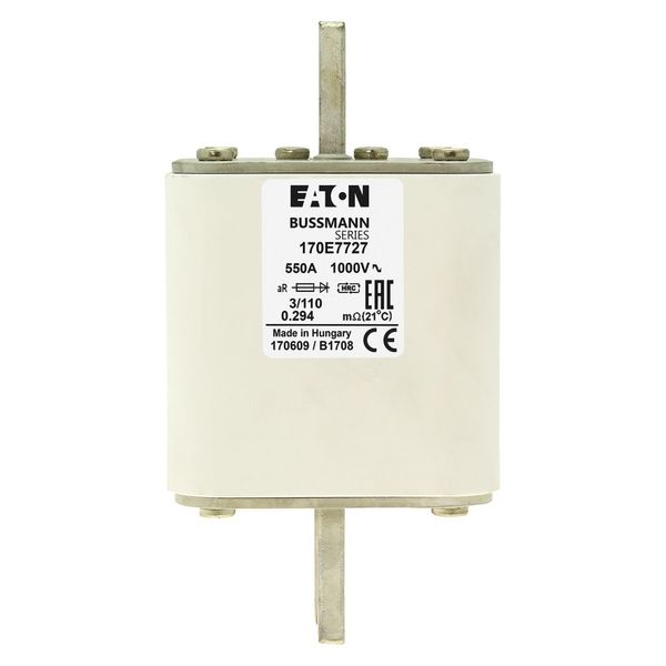 Fuse-link, high speed, 450 A, AC 1000 V, DIN 3, aR, DIN, visual indicator image 22