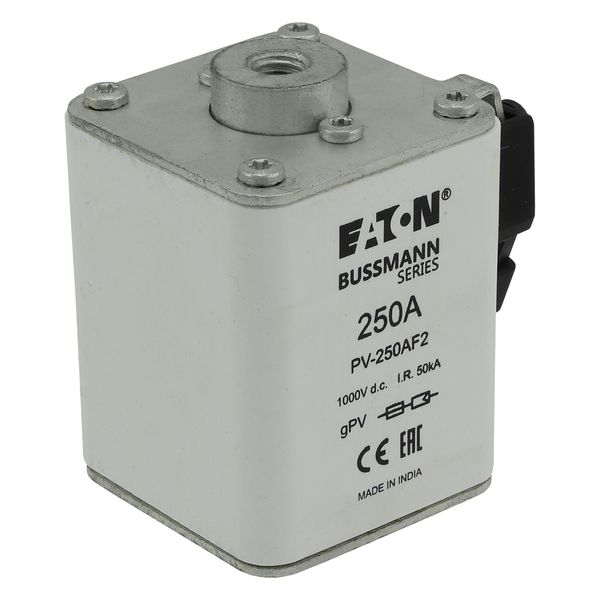 Fuse-link, high speed, 250 A, DC 1000 V, size 2, 61 x 77 x 91 mm, gPV, IEC, UL, single indicator image 23