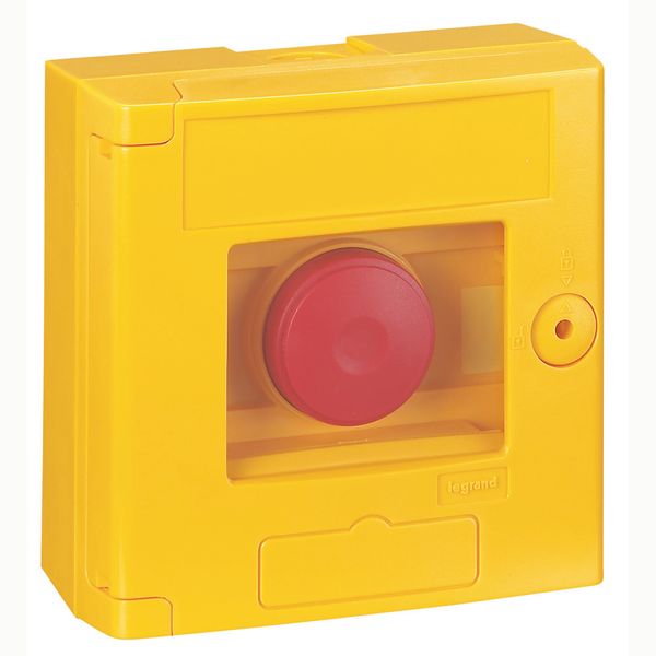 Break glass emergency box-2 position-surface mounting-IP 44-yellow box w/o LED image 1