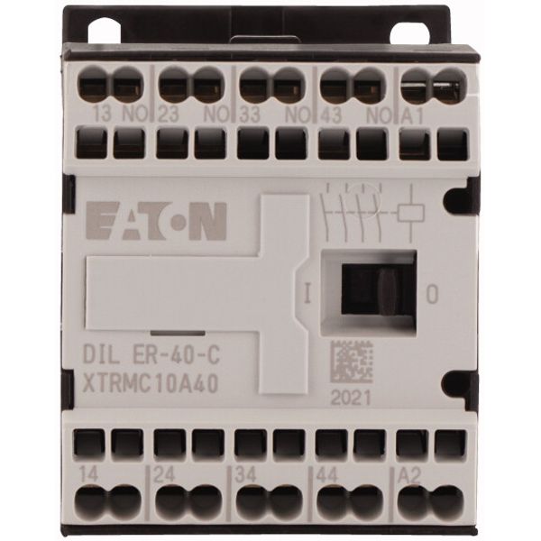 Contactor relay, 110 V DC, N/O = Normally open: 4 N/O, Spring-loaded terminals, DC operation image 2