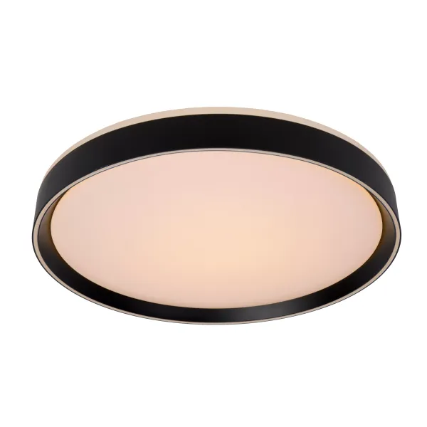 Lucide NURIA - Flush ceiling light - Ø 50 cm - LED Dim. - 1x36W 2700K - 3 StepDim - Black image 1