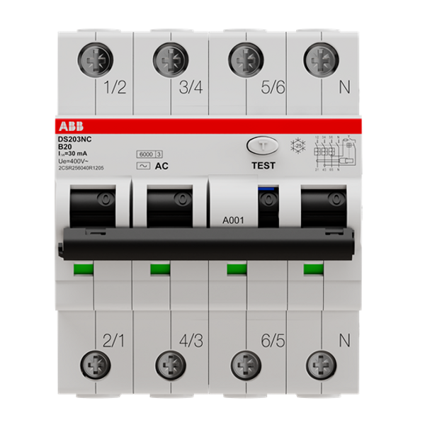 DS203NC B20 AC30 Residual Current Circuit Breaker with Overcurrent Protection image 2