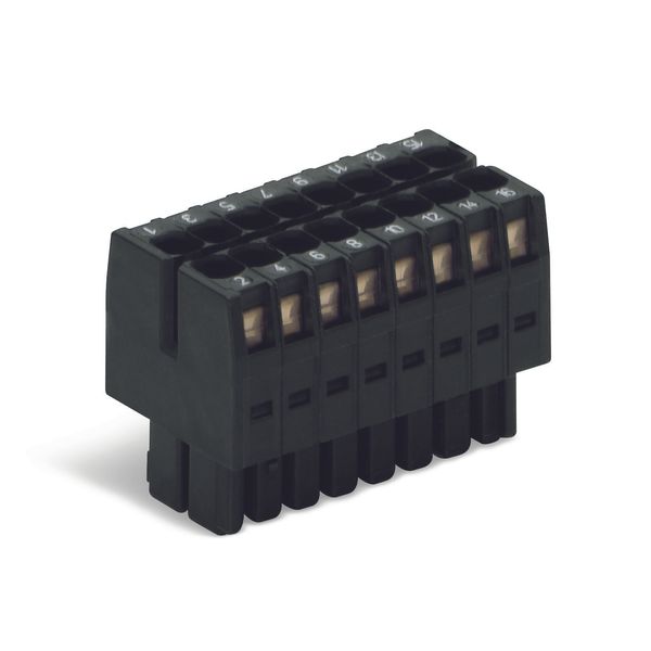 1-conductor female connector, 2-row CAGE CLAMP® 1.5 mm² black image 1