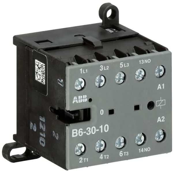 B6-30-10-84 Mini Contactor 110 ... 127 V AC - 3 NO - 0 NC - Screw Terminals image 1