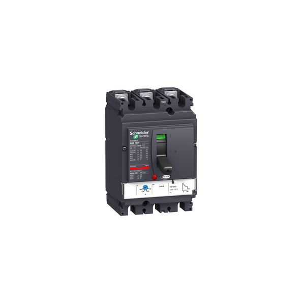 circuit breaker ComPact NSX160F, 36 KA at 415 VAC, TMD trip unit 125 A, 3 poles 3d image 6