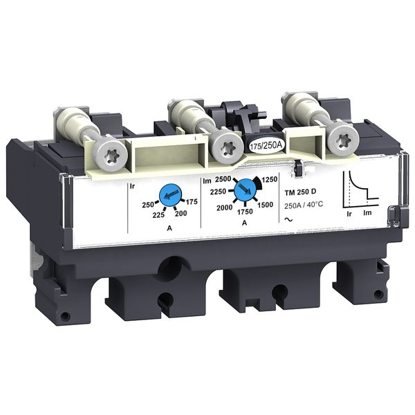 trip unit TM40D for ComPact NSX 100/160 circuit breakers, thermal magnetic, rating 40 A, 3 poles 3d image 1