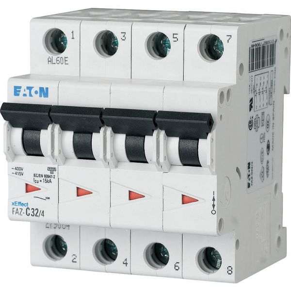 Miniature circuit breaker (MCB), 40 A, 4p, characteristic: B image 7