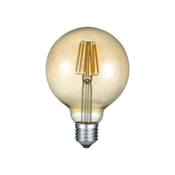 Bulb LED E27 filament globe 6W 660 lm 2700K brown image 1