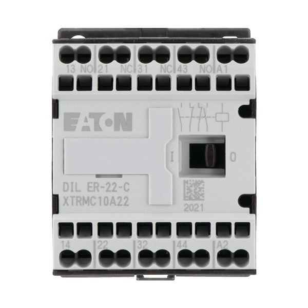 Contactor relay, 415 V 50 Hz, 480 V 60 Hz, N/O = Normally open: 2 N/O, N/C = Normally closed: 2 NC, Spring-loaded terminals, AC operation image 19