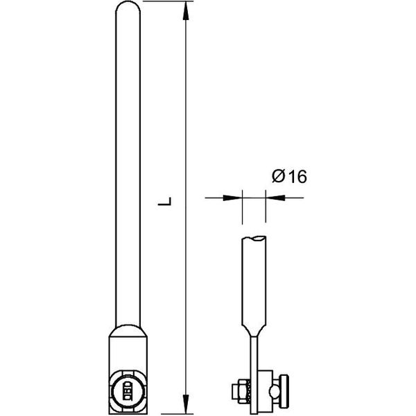 101 G1000 Interception/earth entry rods  1000mm image 2