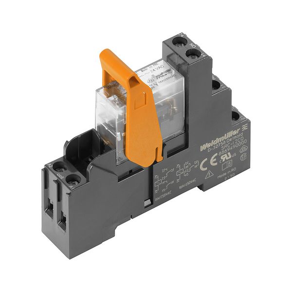 Relay module, 24 V DC, Green LED, Free-wheeling diode, 1 CO contact (A image 1