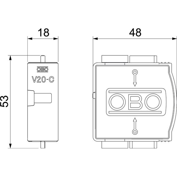 V20-C 0-320 SurgeController V20 plug-in arrester 320V image 2