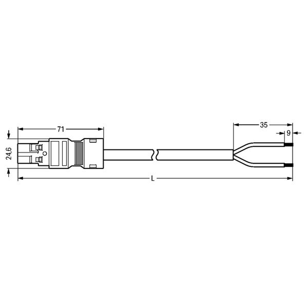 pre-assembled connecting cable Cca Plug/open-ended blue image 3