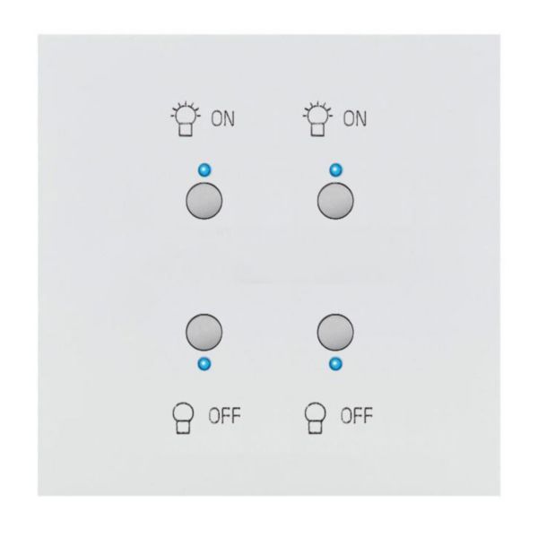 Art d'Arnould universe Epure double switch for light MyHOME_Up - satin white image 1