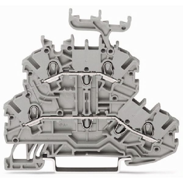 Double-deck terminal block Through/through terminal block L/L gray image 1