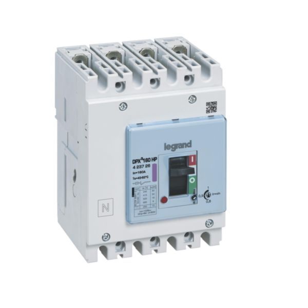 DPX³ 160HP 4P circuit breaker - Rated current 160A - Breaking capacity 50kA - Magneto-thermal protection image 1