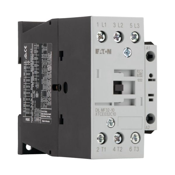 Contactor, 4 pole, 32 A, 1 N/O, RDC 130: 110 - 130 V DC, DC operation image 8