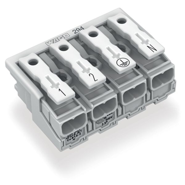 Lighting connector push-button, external without ground contact white image 2