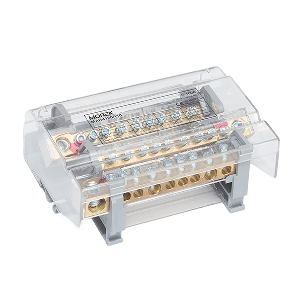 Moblock 4P 160A-9 1x50 + 2x35 + 6x16mm² Distribution block image 2