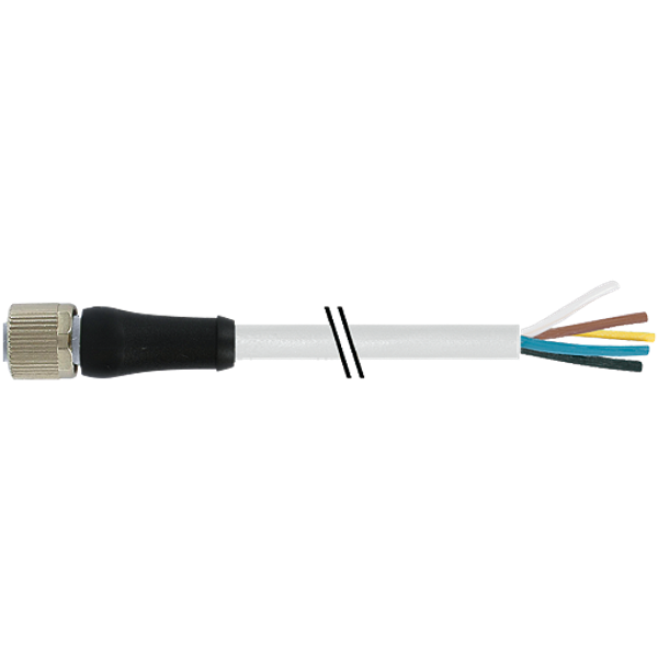 M12 Power male 0° / female 0° L-cod. PUR 5x2.5 gy UL/CSA+drag ch. 7.5m image 1