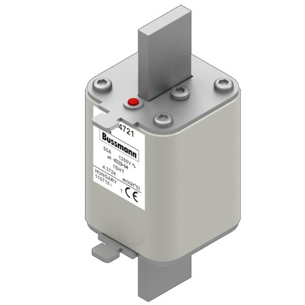 Fuse-link, high speed, 50 A, AC 1250 V, size 1, 53 x 63 x 135 mm, aR, IEC, single indicator image 2