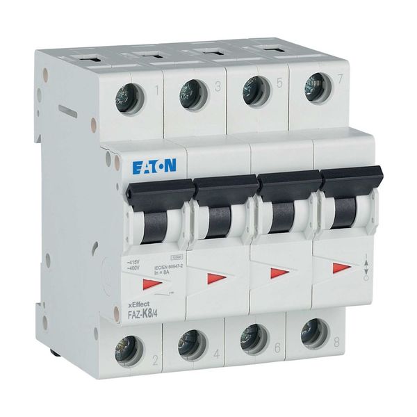 Miniature circuit breaker (MCB), 8 A, 4p, characteristic: K image 11