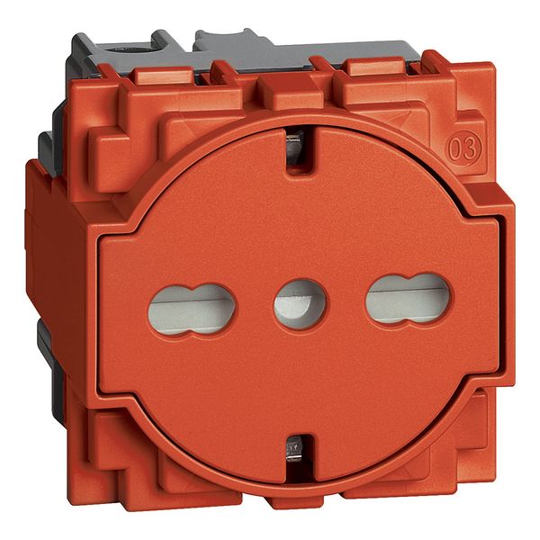 L.NOW-flat socket 16 A Ger-Ita std red image 1