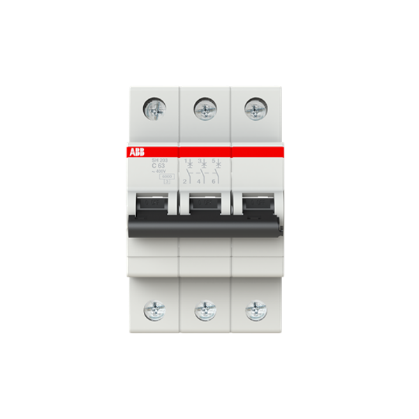 SH203-C63 Miniature Circuit Breaker - 3P - C - 63 A image 2