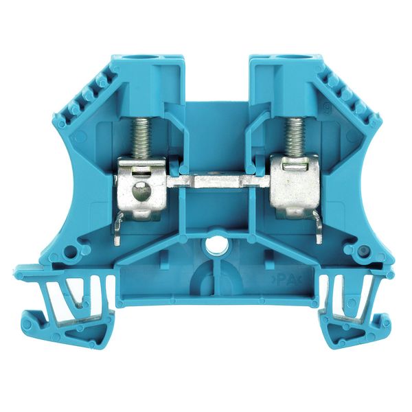 Feed-through terminal WDU 6 BL, Screw connection, 6 mm²,  blue, Weidmuller image 1