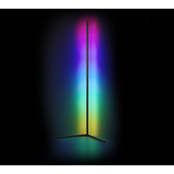 Level LED floor lamp black RGB image 1