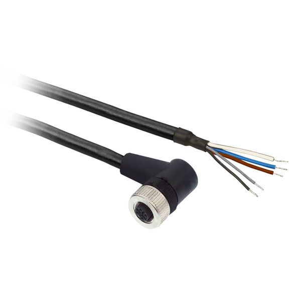 PREWIRED M12 FEMALE 5PINS 2M PUR 90D image 1