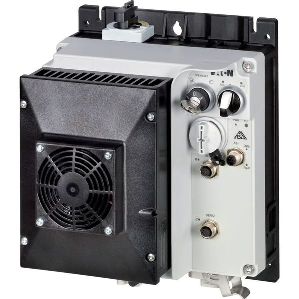 Speed controllers, 8.5 A, 4 kW, Sensor input 4, 400/480 V AC, AS-Interface®, S-7.4 for 31 modules, HAN Q4/2, with manual override switch, with fan image 10